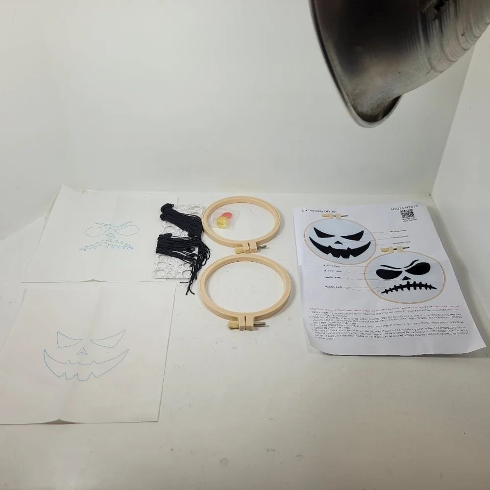 Halloween Embroidery DIY Kit with Hoops - Picture 3 of 16
